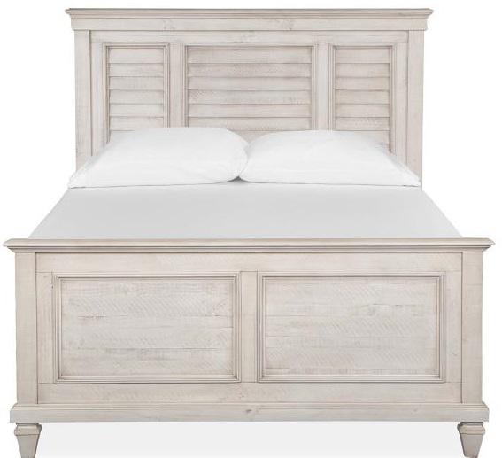 Magnussen Furniture Newport Queen Shutter Panel Bed in Alabaster image