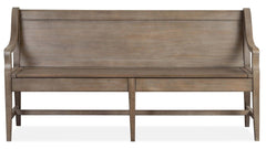 Magnussen Furniture Paxton Place Bench w/ Back in Dovetail Grey