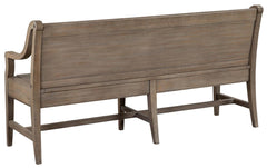 Magnussen Furniture Paxton Place Bench w/ Back in Dovetail Grey