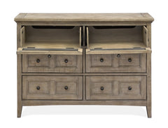 Magnussen Furniture Paxton Place Media Chest in Dovetail Grey