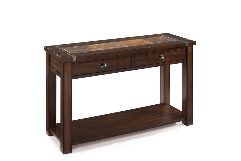 Magnussen Furniture Roanoke Rectangular Sofa Table in Cherry and Slate image