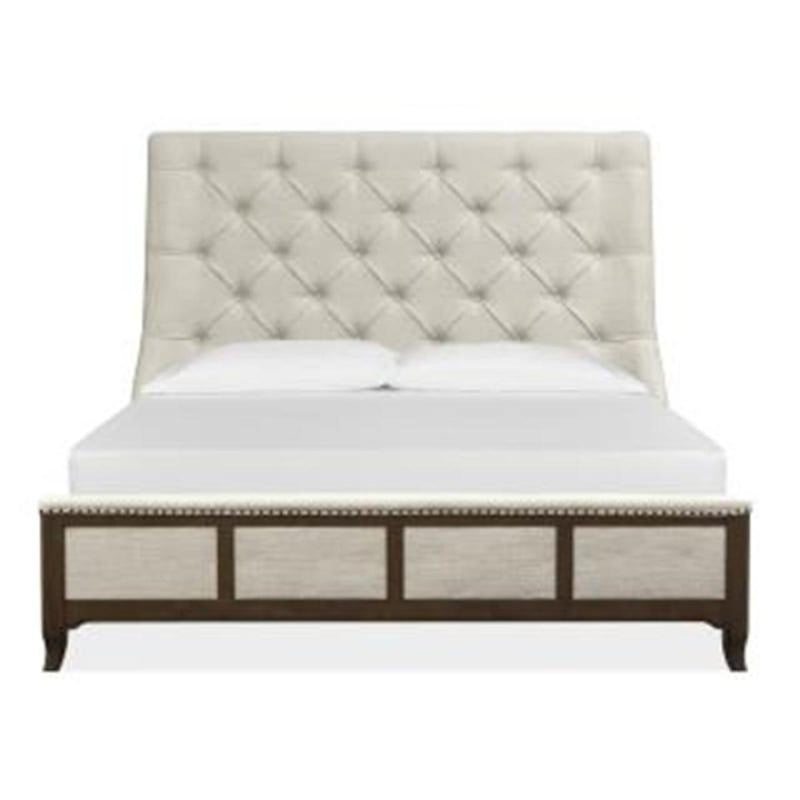 Magnussen Furniture Roxbury Manor Queen Sleigh Upholstered Bed in Homestead Brown image