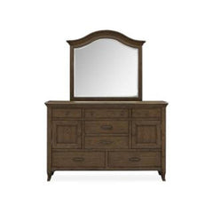 Magnussen Furniture Roxbury Manor Shaped Mirror in Homestead Brown image