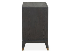 Magnussen Furniture Ryker Drawer Nightstand in Nocturn Black/Coventry Grey