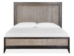 Magnussen Furniture Ryker King Panel Bed in Nocturn Black/Coventry Grey