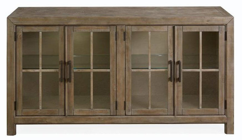 Magnussen Furniture Tinley Park Buffet Curio Cabinet in Dove Tail Grey image