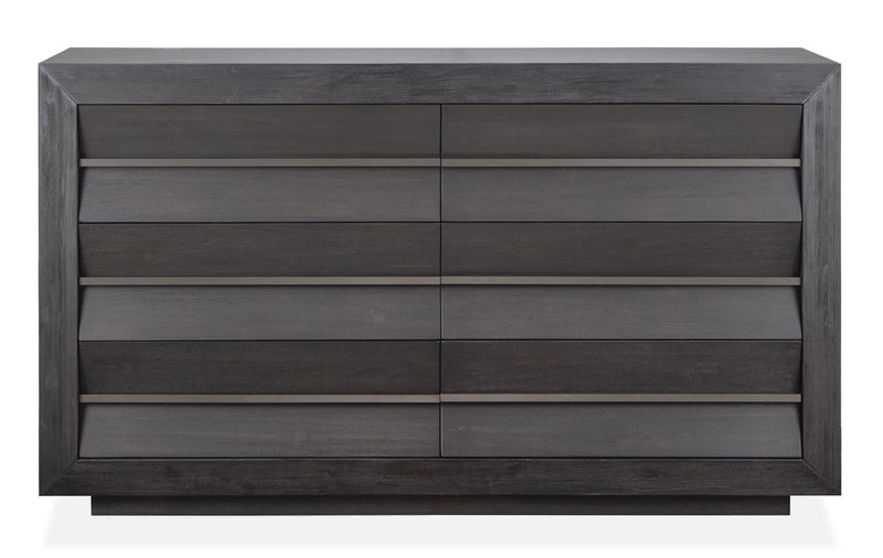 Magnussen Furniture Wentworth Village Double Drawer Dresser in Sandblasted Oxford Black image