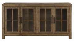 Magnussen Furniture Willoughby Buffet Curio Cabinet in Weathered Barley