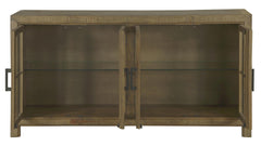 Magnussen Furniture Willoughby Buffet Curio Cabinet in Weathered Barley
