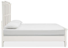 Magnussen Furniture Willowbrook King Panel Bed in Egg Shell White