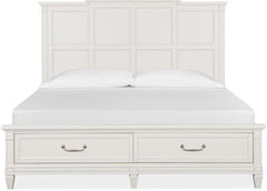 Magnussen Furniture Willowbrook King Storage Bed in Egg Shell White image