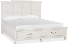 Magnussen Furniture Willowbrook King Storage Bed in Egg Shell White