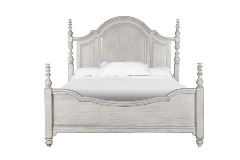 Magnussen Furniture Windsor Lane California King Poster Bed in Weathered White image