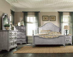 Magnussen Furniture Windsor Lane California King Poster Bed in Weathered White