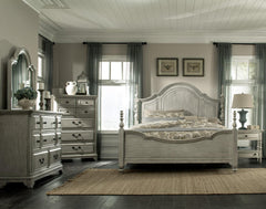 Magnussen Furniture Windsor Lane California King Poster Bed in Weathered White