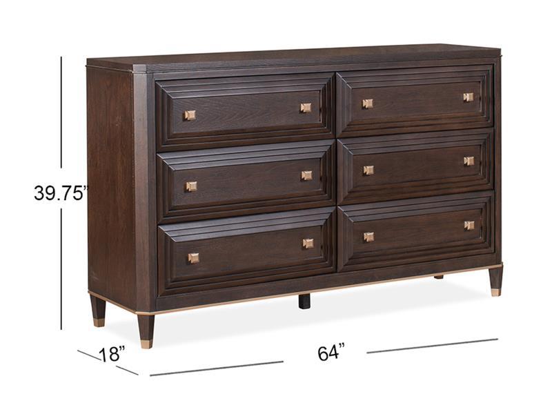 Magnussen Furniture Zephyr Double Drawer Dresser in Sable