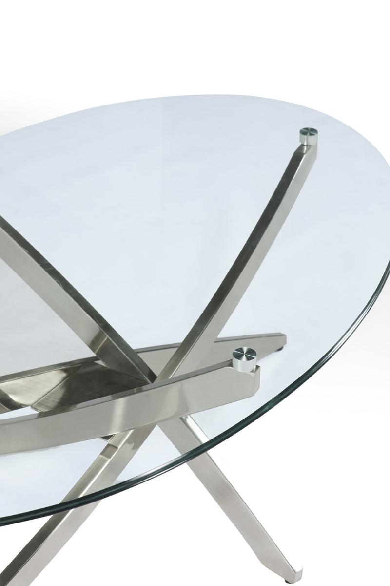 Magnussen Furniture Zila Oval Cocktail Table in Brushed Nickel T2050-47