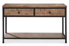 Magnussen Maguire Rectangular Sofa Table in Black and Weathered Barley