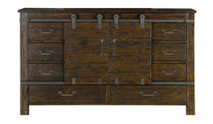 Magnussen Pine Hill Sliding Door Dresser in Rustic Pine image