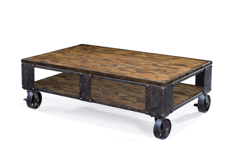 Magnussen Pinebrook Rectangular Cocktail Table in Distressed Natural Pine image