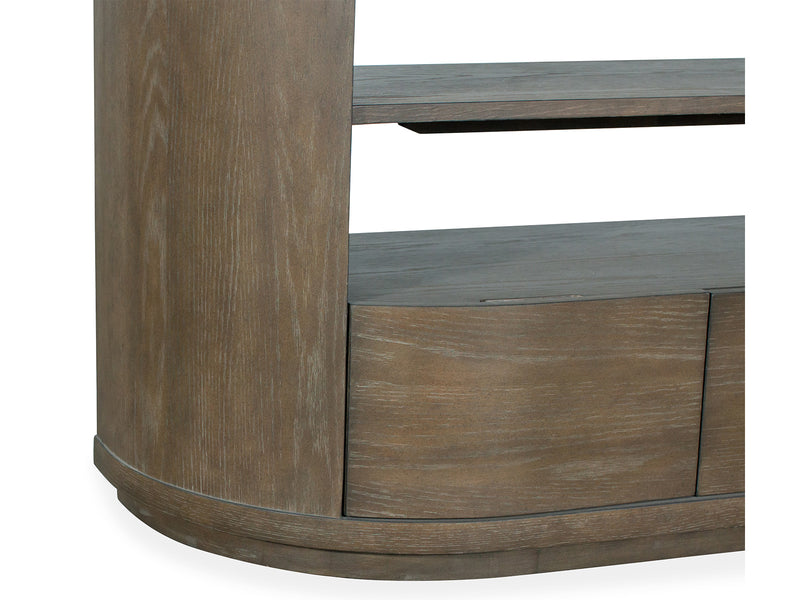 Bosley Lt. Brown Demilune Console - Sanctuary Home Furnishings (CA)*