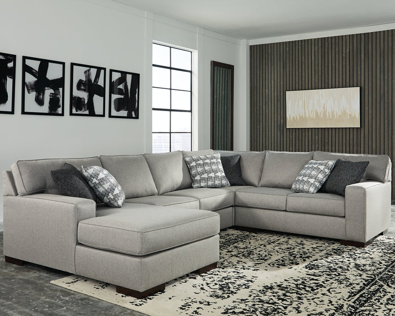 Marsing Nuvella Benchcraft 4-Piece Sectional with Chaise