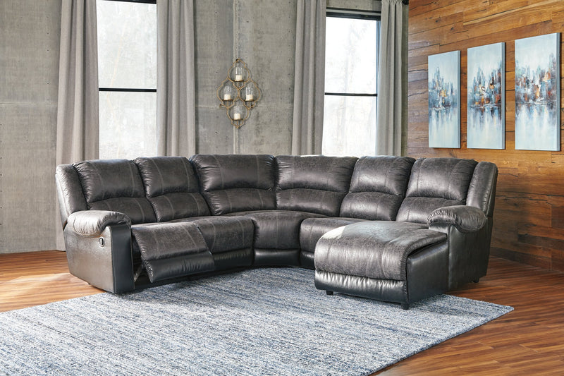 Nantahala Signature Design by Ashley 5-Piece Reclining Sectional with Chaise image