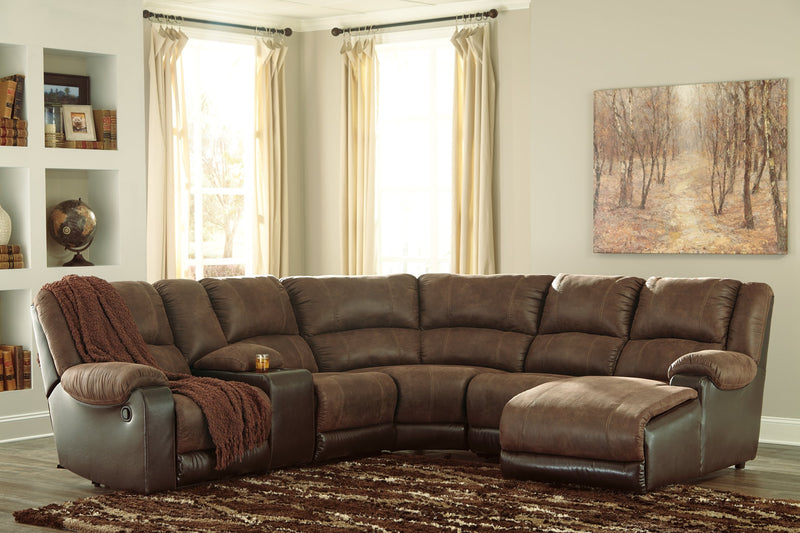 Nantahala Signature Design by Ashley 6-Piece Reclining Sectional with Chaise image