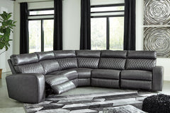 Samperstone Signature Design by Ashley 5-Piece Power Reclining Sectional image
