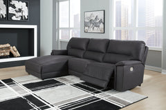 Henefer Signature Design by Ashley 3-Piece Power Reclining 3-Piece Reclining Sectional with Chaise image