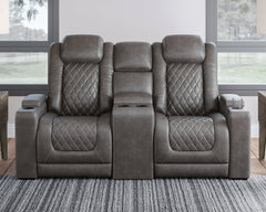 HyllMont Signature Design by Ashley Power Reclining Loveseat with Console image