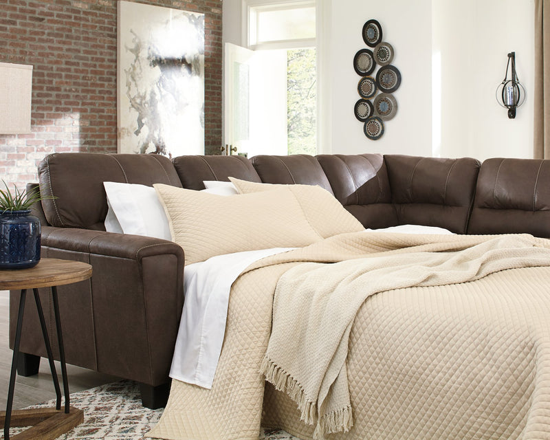 Navi Signature Design by Ashley 2-Piece Sleeper Sectional with Chaise image