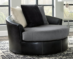Jacurso Signature Design by Ashley Oversized Swivel Accent Chair image