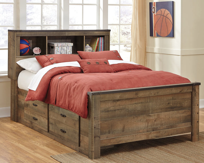 Trinell Signature Design by Ashley Bed with 2 Storage Drawers