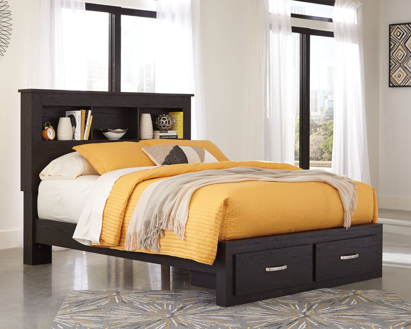 Reylow Signature Design by Ashley Bookcase Bed with 2 Storage Drawers image