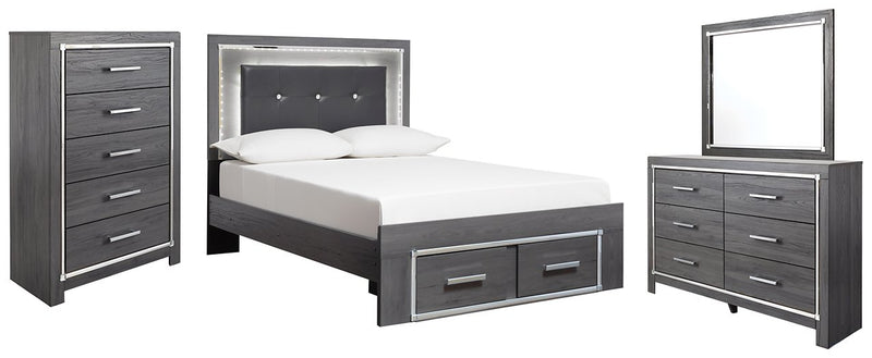 Lodanna Signature Design 6-Piece Bedroom Set with 2 Storage Drawers image