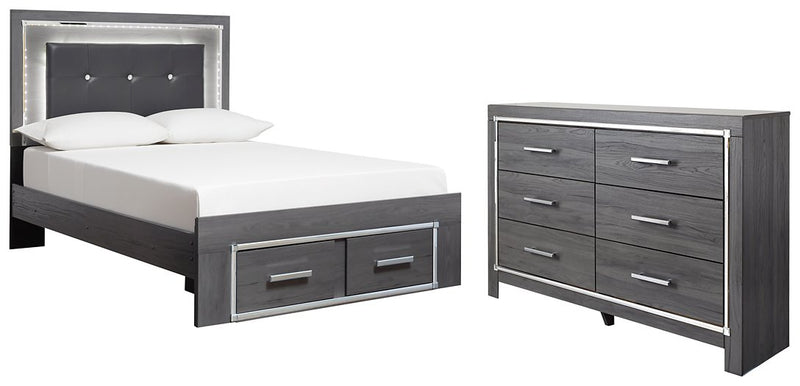 Lodanna Signature Design 4-Piece Bedroom Set with 2 Storage Drawers image