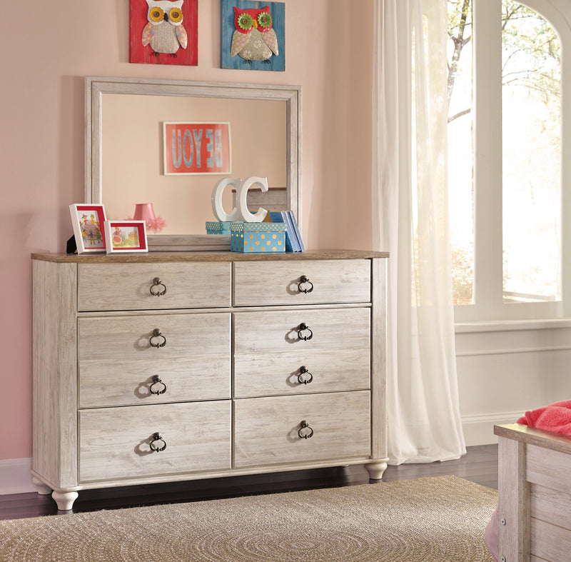 Willowton Signature Design by Ashley Youth Dresser and Mirror image