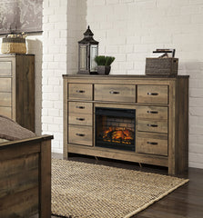 Trinell Signature Design by Ashley Dresser with Electric Fireplace image