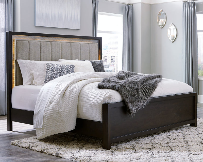 Maretto Signature Design by Ashley King Upholstered Panel Bed image