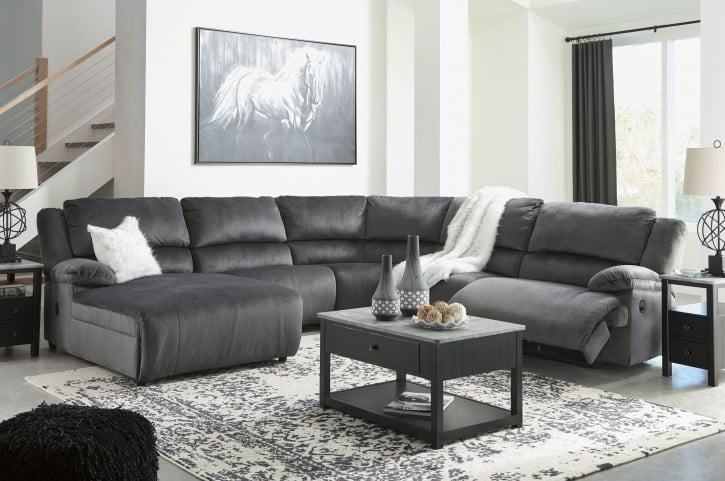 Clonmel Signature Design by Ashley 5-Piece Reclining Sectional