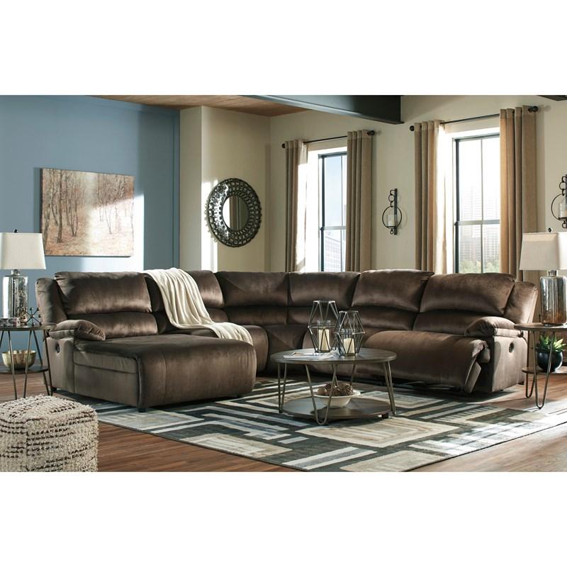 Clonmel Signature Design by Ashley 5-Piece Reclining Sectional image