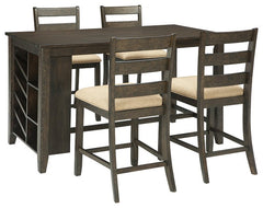 Rokane Signature Design Counter Height 5-Piece Dining Room Set image