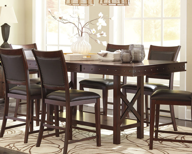 Royard counter height dining online table and 6 barstools