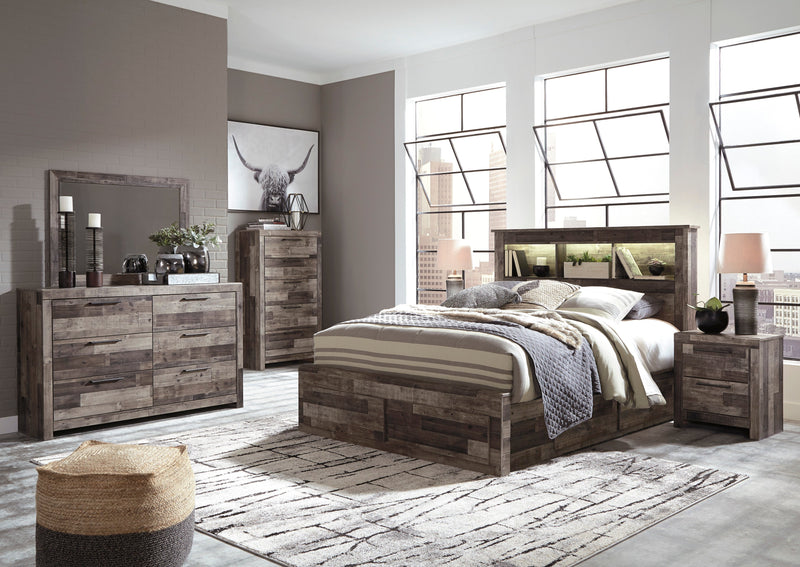 Derekson Benchcraft 5 Piece Bedroom Set with 4 Storage Drawers