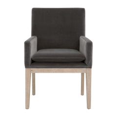 Essentials For Living Stitch & Hand Drake Arm Chair in Dark Dove Velvet (Set of 2) image