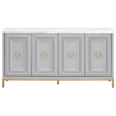 Essentials For Living Traditions Azure Carrera Media Sideboard in Dove Gray image