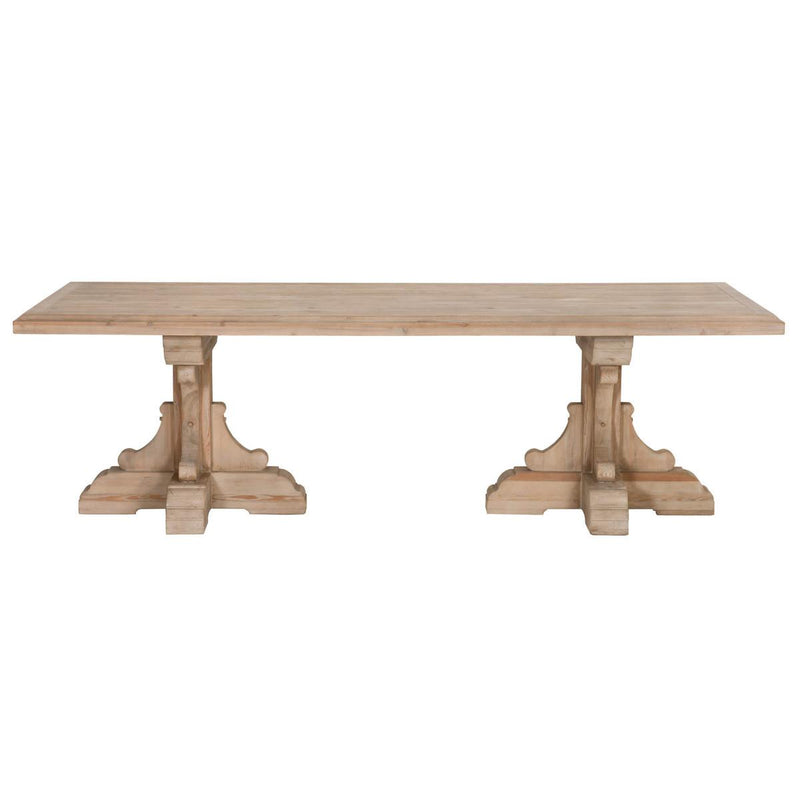 Essentials For Living Bella Antique Bastille Rectangle Dining Table in Smoke Gray Pine image