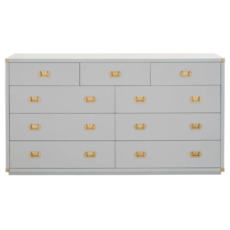 Essentials For Living Traditions Bradley Media Dresser in Dove Gray, Brushed Gold image