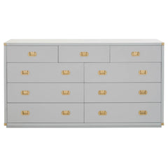 Essentials For Living Traditions Bradley Media Dresser in Dove Gray, Brushed Gold image